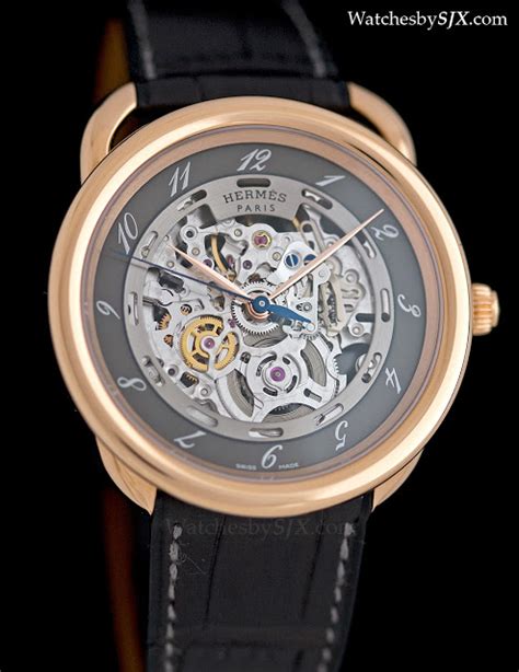 hermes skeleton watch price|hermes arceau squelette review.